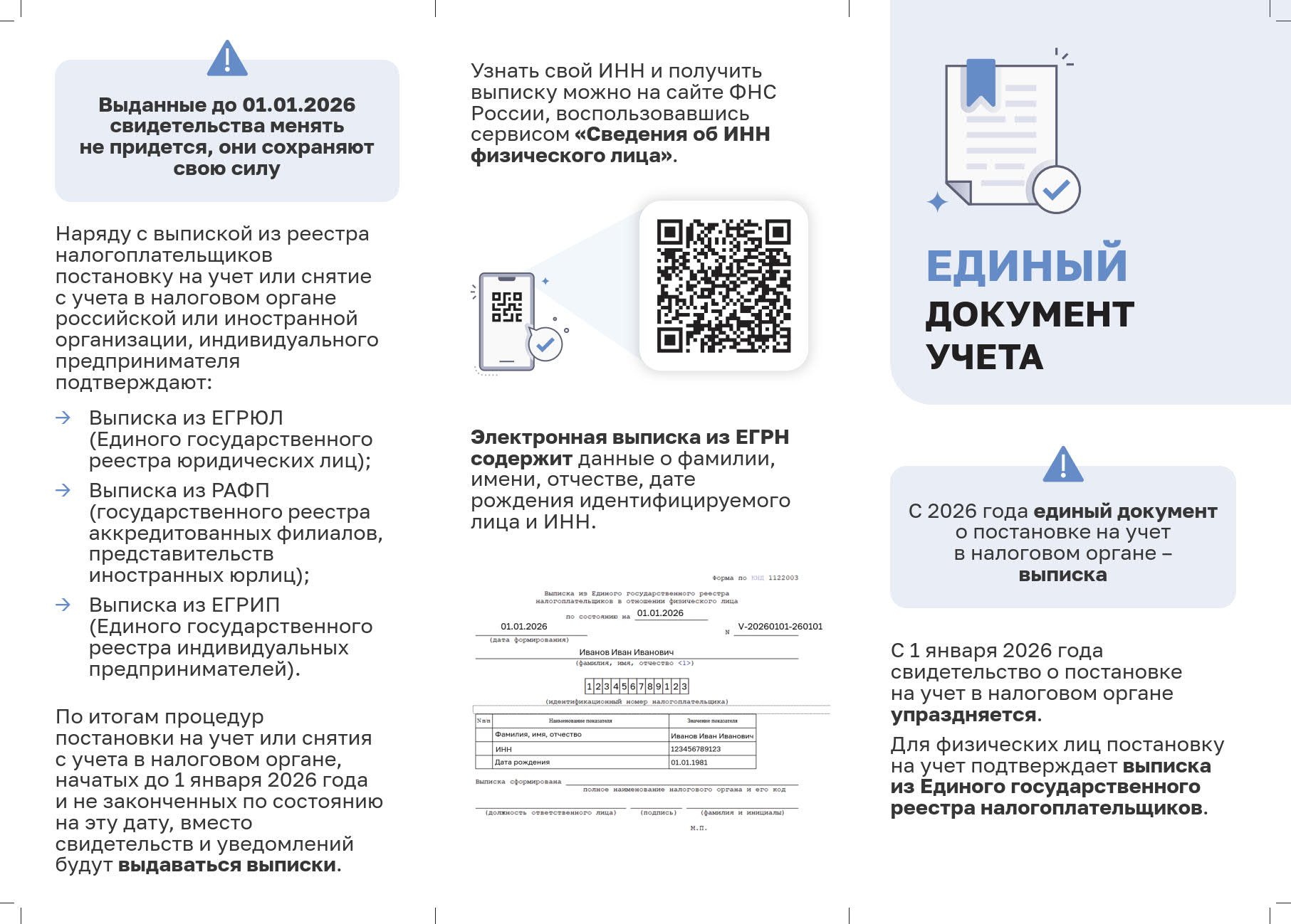 Об отмене свидетельства о постановке на учет (ИНН) и уведомления о снятии с учета.